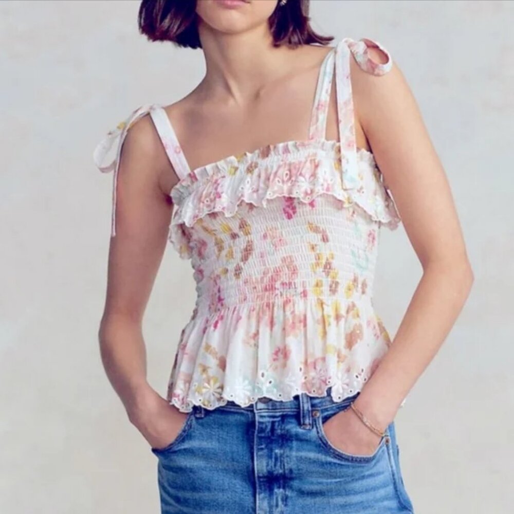 NWT Ralph Lauren Floral Ruffled Peplum Top $100 or best offer